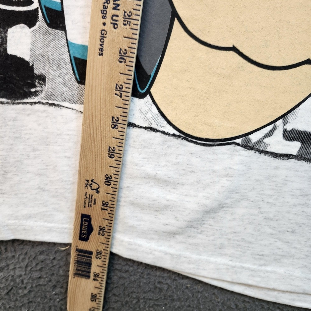 Vintage 1991 Flintstones Fred Flintstone Pump You Up T-Shirt Mens XL Grey - Picture 7 of 8